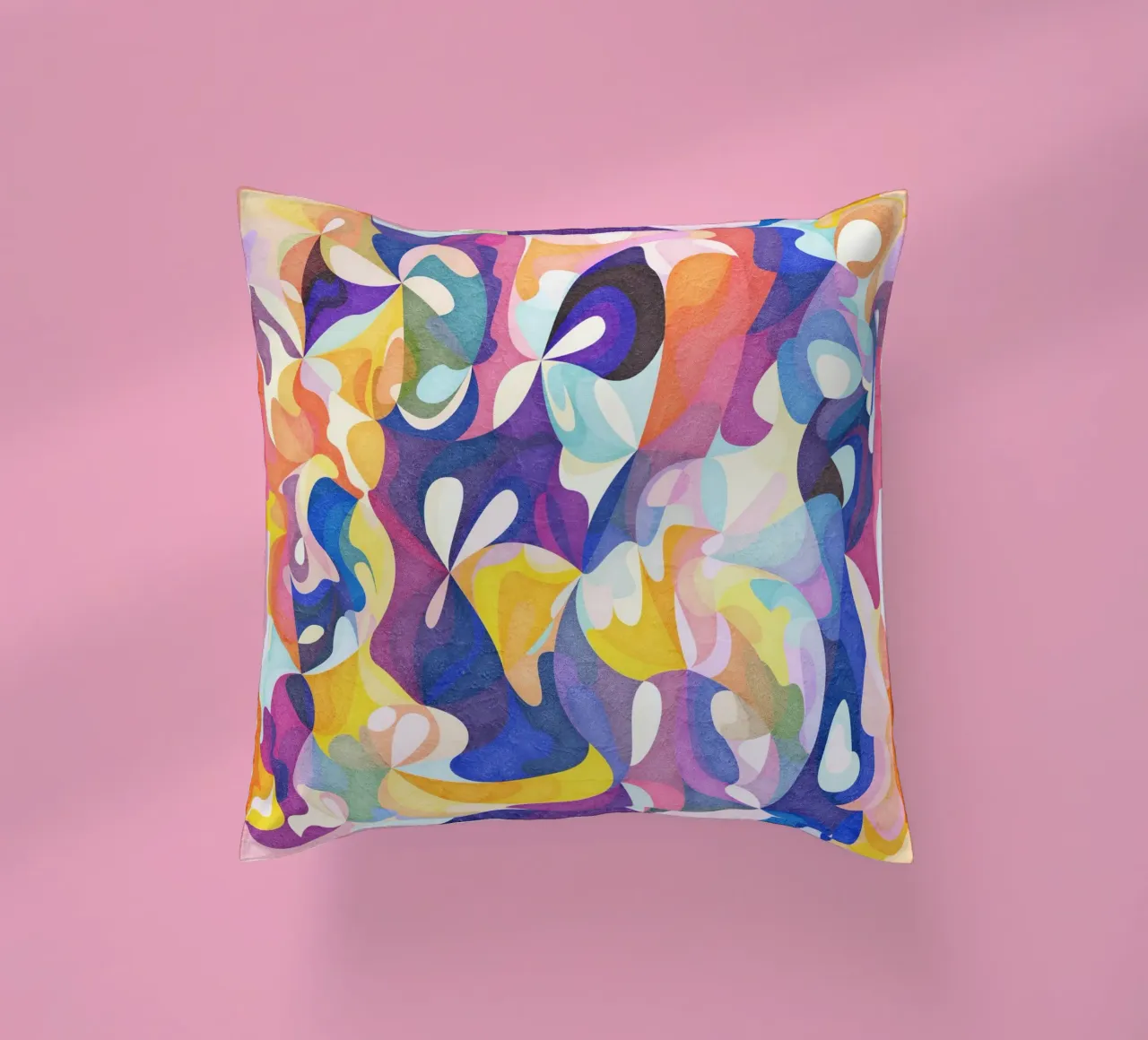 Move and Flow - Abstract Geometric Pattern decorative cushion by Abstract 888