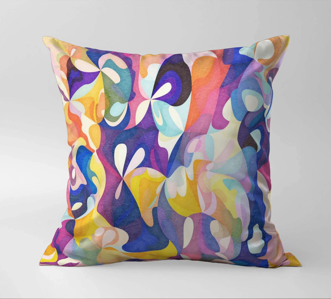 Move and Flow - Abstract Geometric Pattern decorative cushion by lovely lines