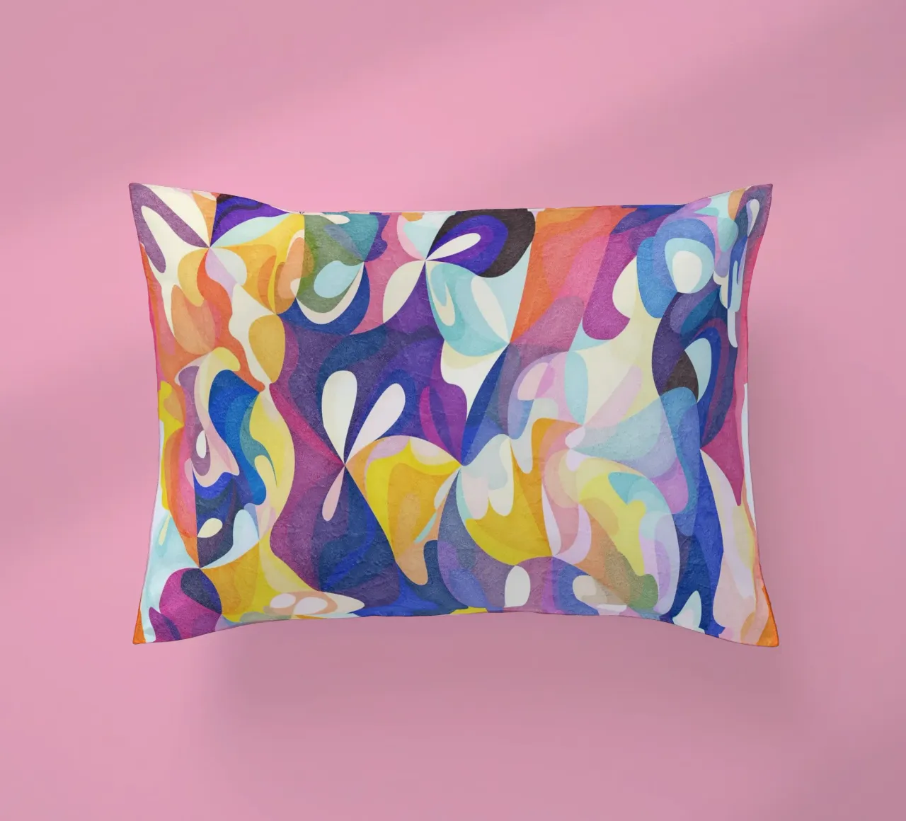 Move and Flow - Abstract Geometric Pattern decorative cushion by Abstract 888