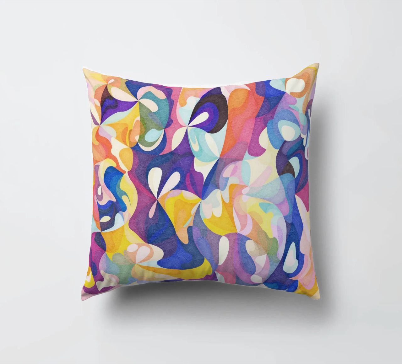 Move and Flow - Abstract Geometric Pattern decorative cushion by lovely lines