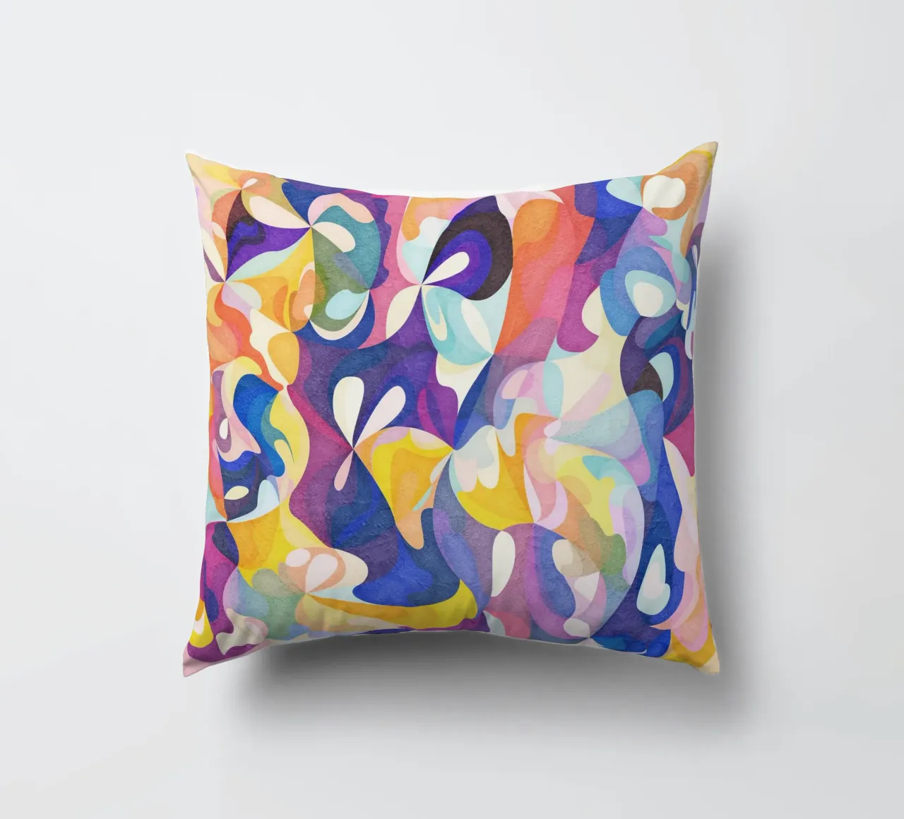 Move and Flow - Abstract Geometric Pattern decorative cushion by Abstract 888