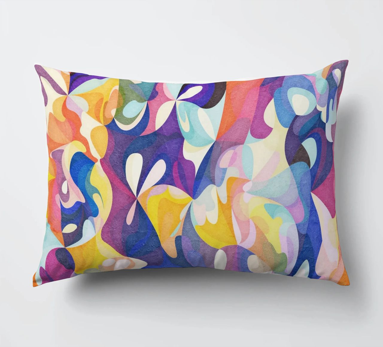 Move and Flow - Abstract Geometric Pattern decorative cushion by lovely lines