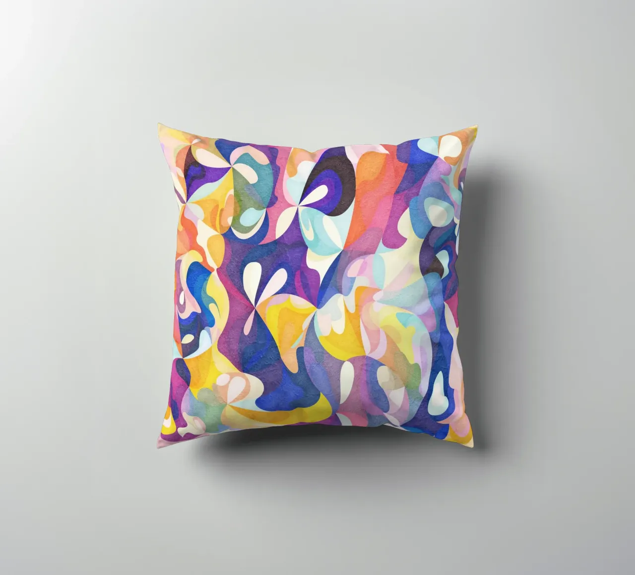 Move and Flow - Abstract Geometric Pattern decorative cushion by Abstract 888