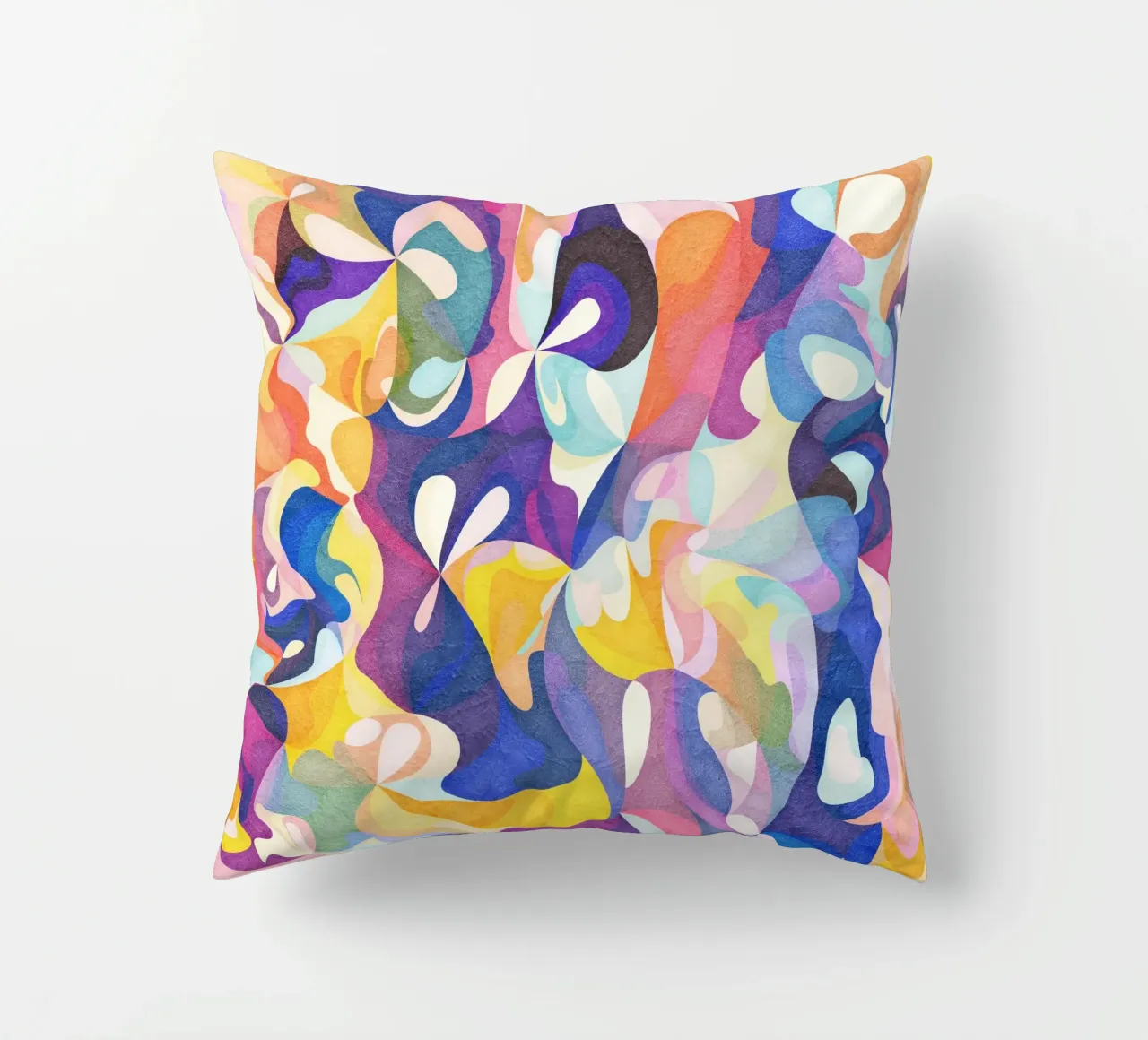 Move and Flow - Abstract Geometric Pattern decorative cushion by Abstract 888