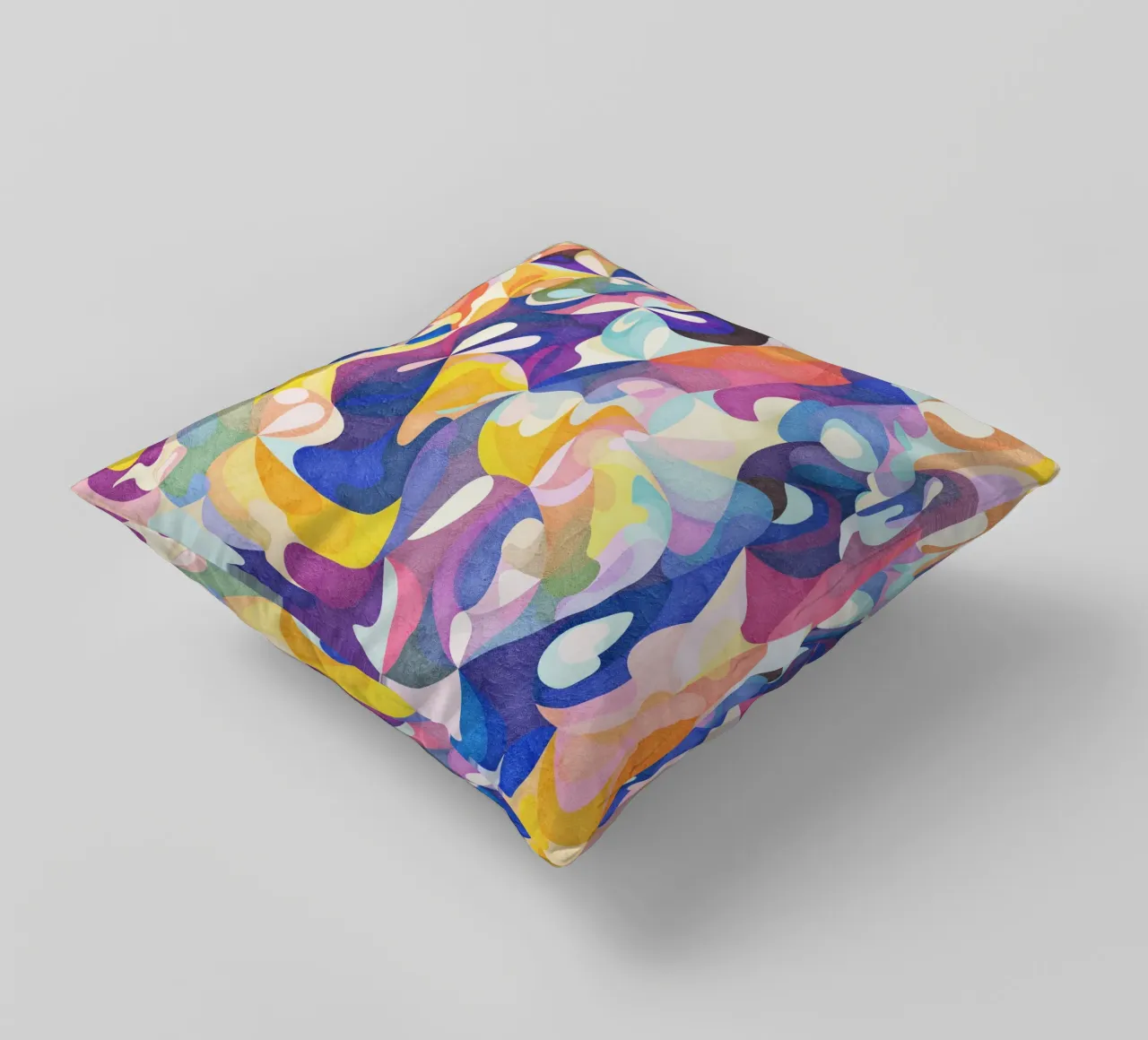 Move and Flow - Abstract Geometric Pattern decorative cushion by Abstract 888
