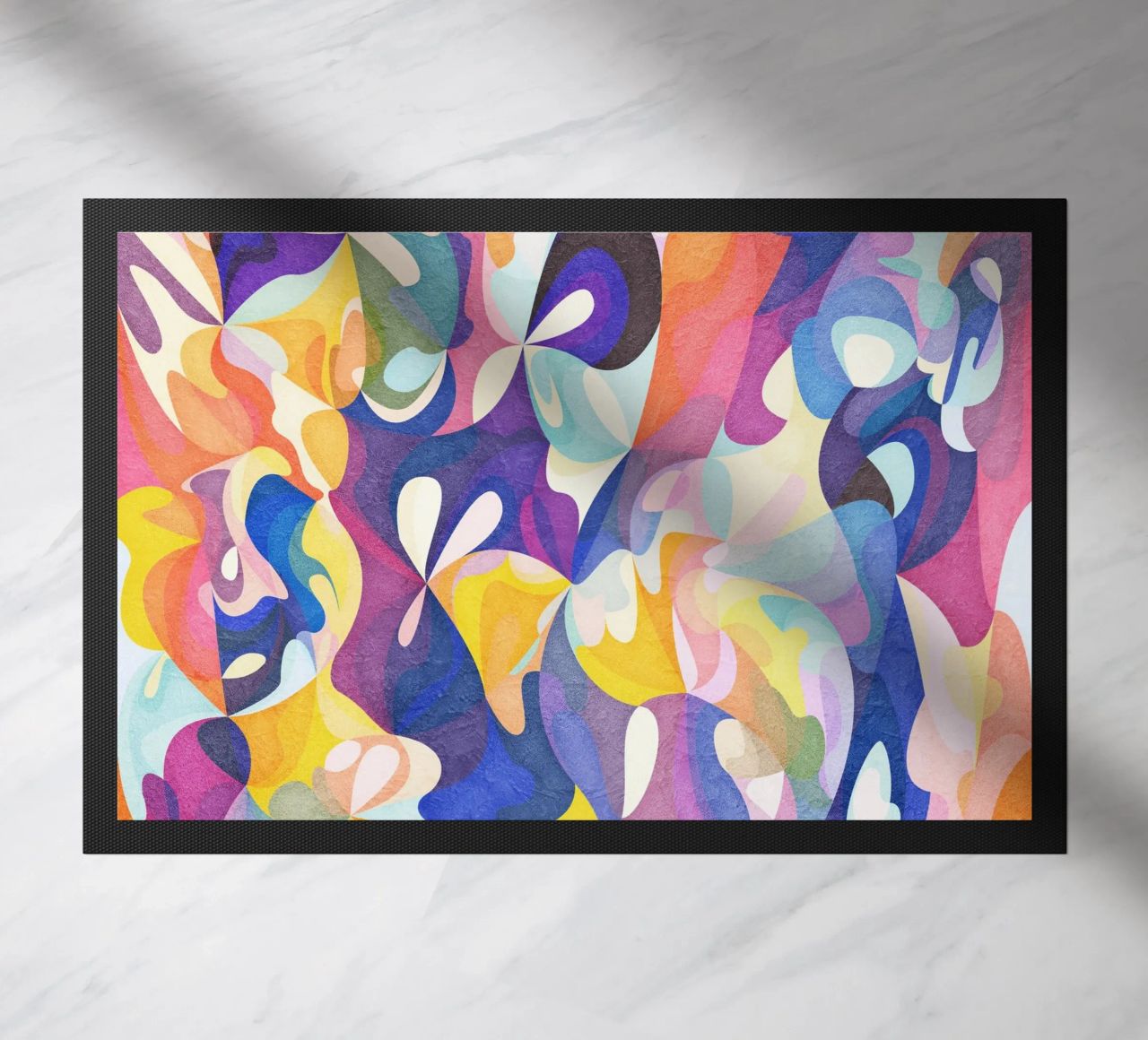 Move and Flow - Abstract Geometric Pattern doormat by lovely lines