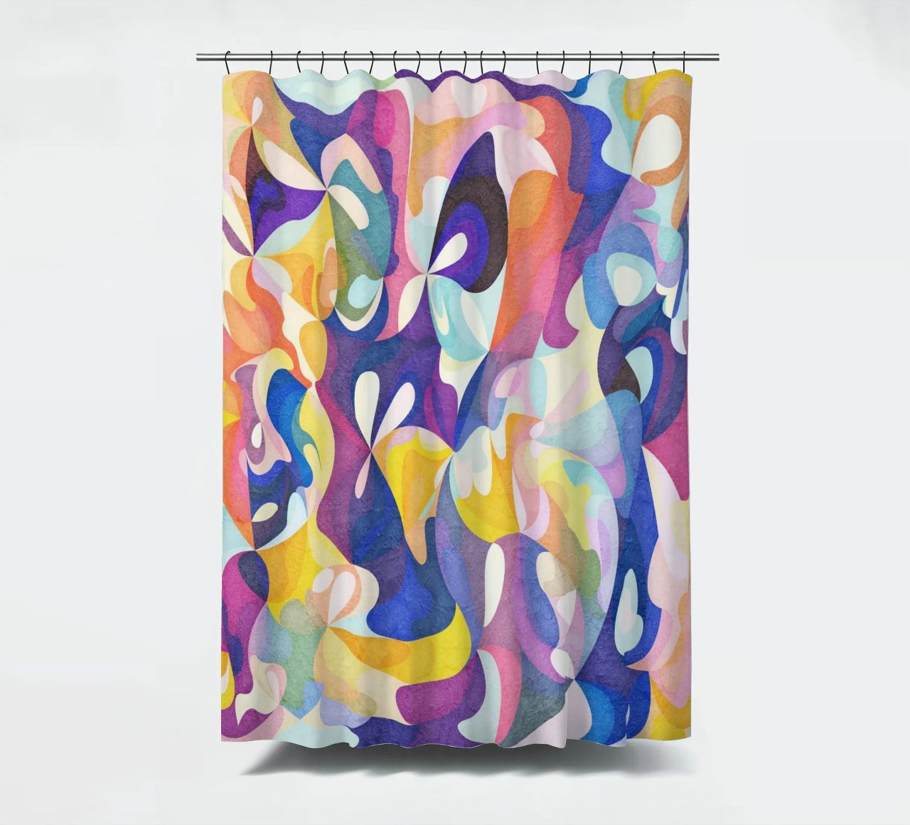 Move and Flow - Abstract Geometric Pattern shower curtain by lovely lines