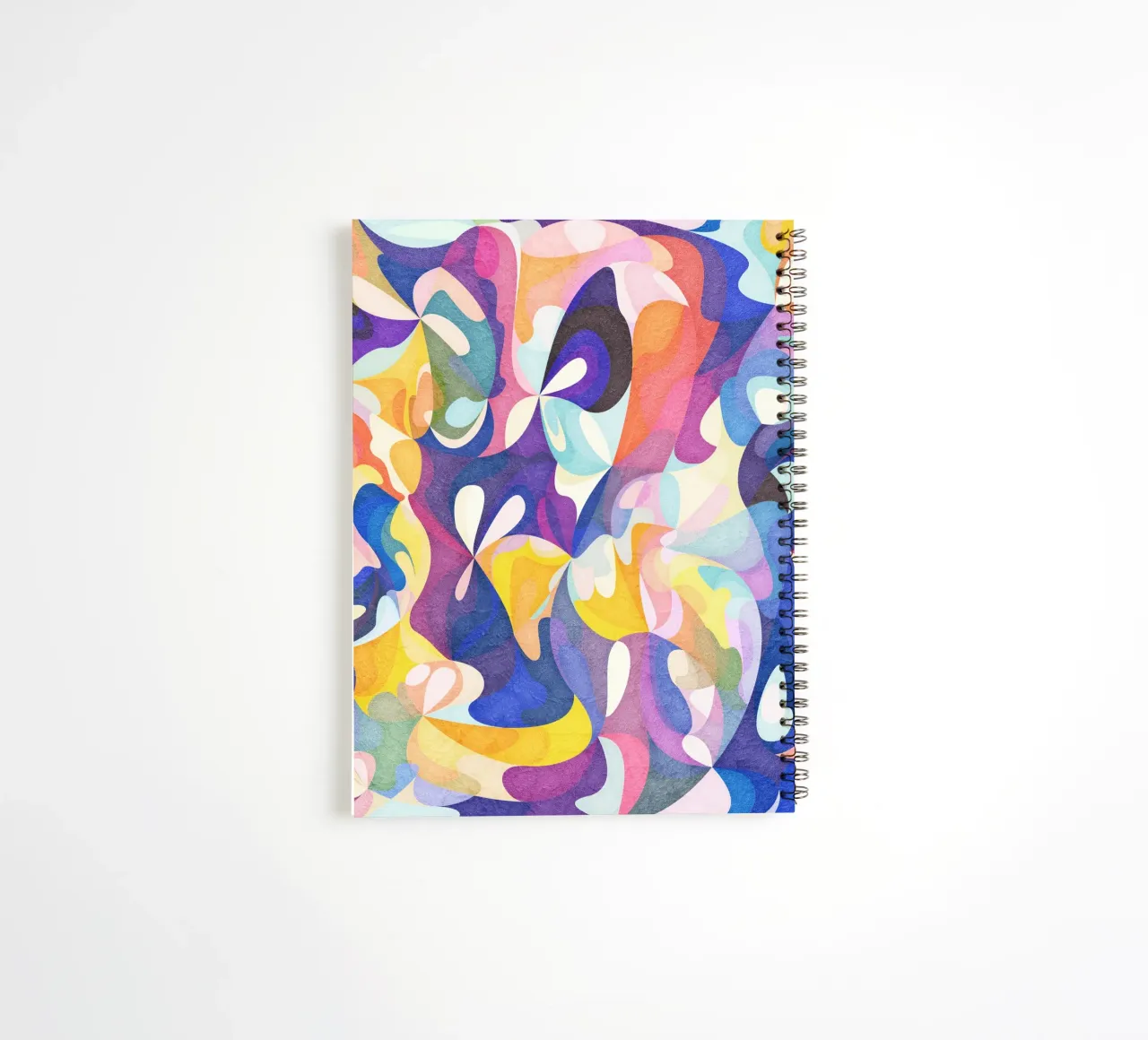 Move and Flow - Abstract Geometric Pattern spiral notebook by lovely lines