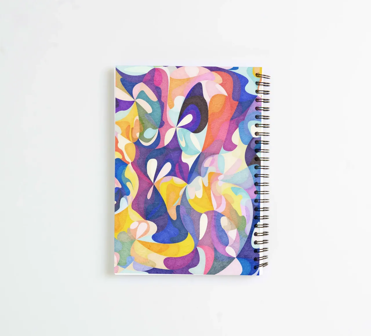 Move and Flow - Abstract Geometric Pattern spiral notebook by lovely lines