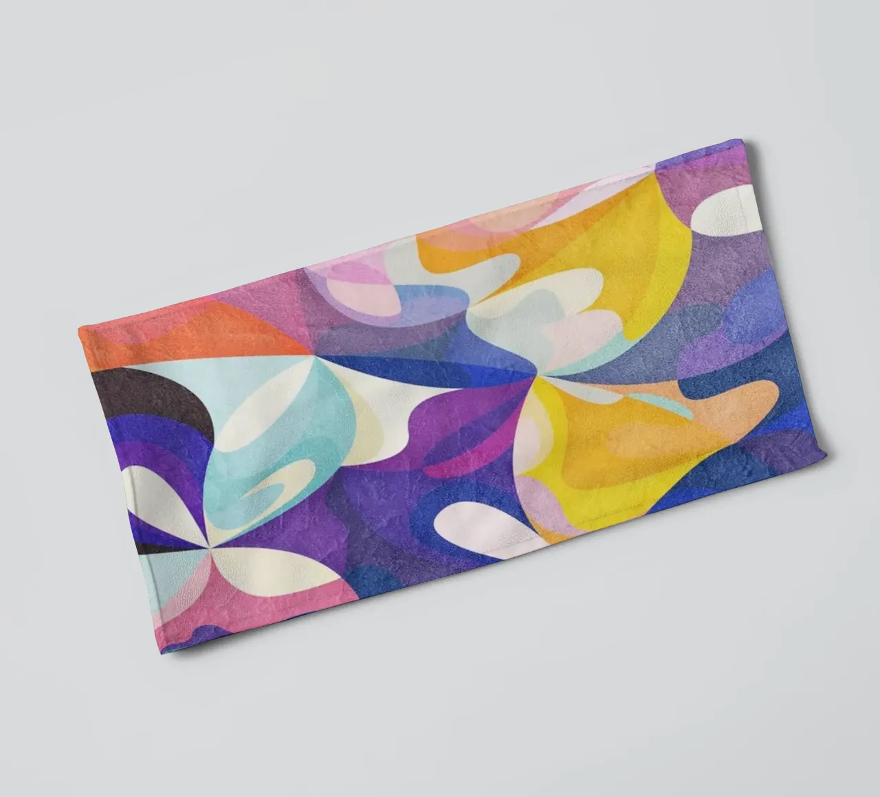 Beweeg en Stroom - Abstract Geometrisch Patroon badhanddoek van lovely lines