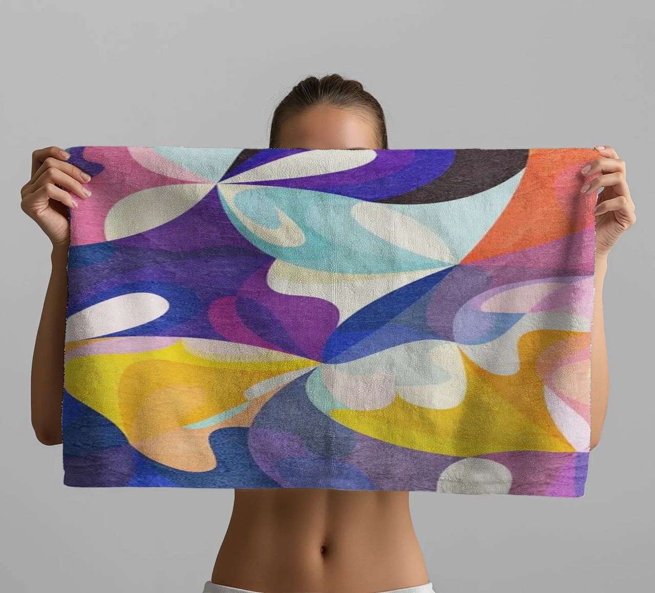 Move and Flow - Abstract Geometric Pattern towel by lovely lines