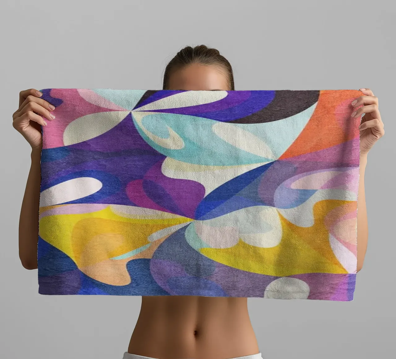 Beweeg en Stroom - Abstract Geometrisch Patroon badhanddoek van lovely lines