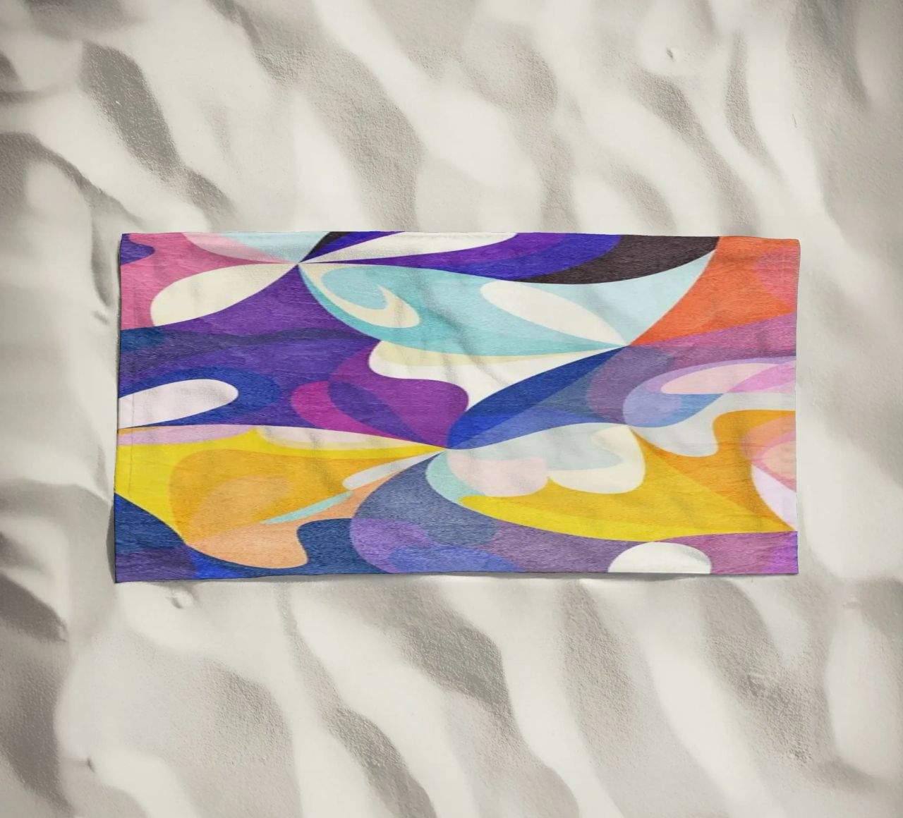 Move and Flow - Abstract Geometric Pattern beach towel by lovely lines