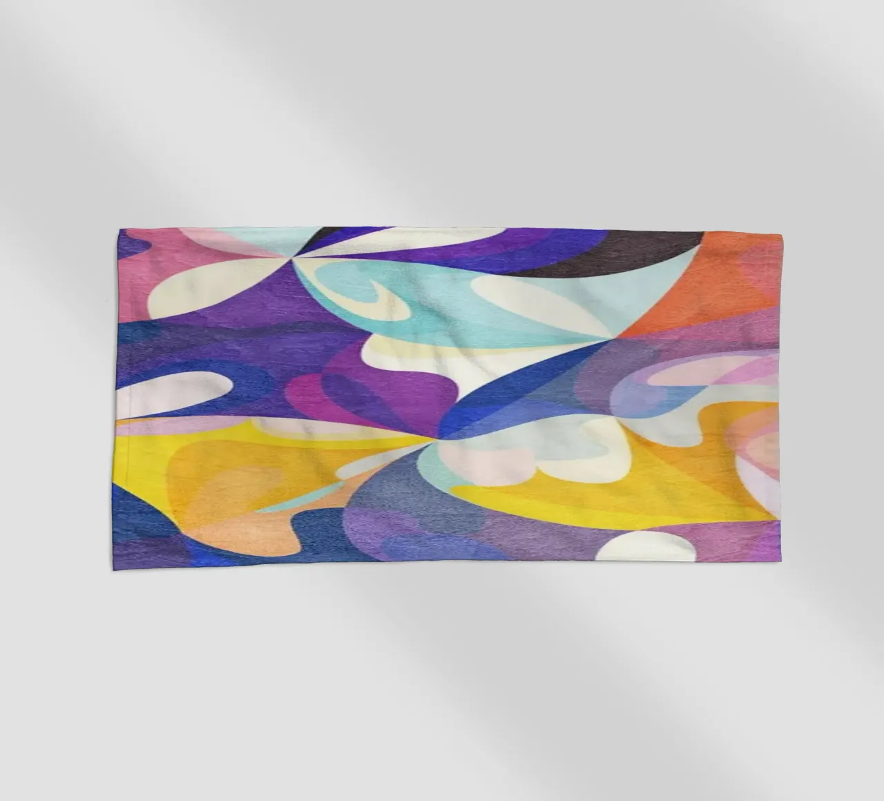 Move and Flow - Abstract Geometric Pattern beach towel by Abstract 888