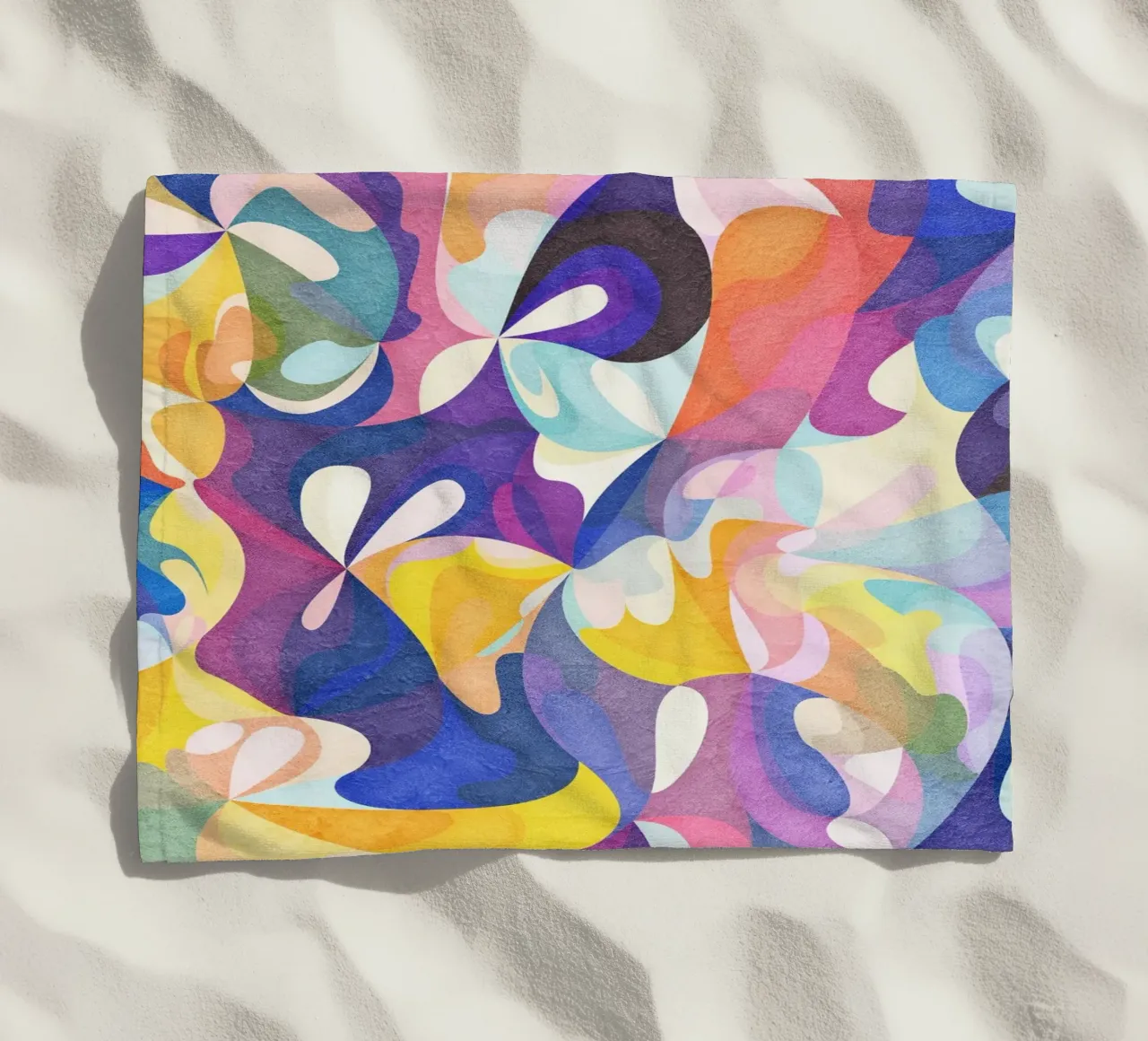 Move and Flow - Abstract Geometric Pattern beach towel by Abstract 888