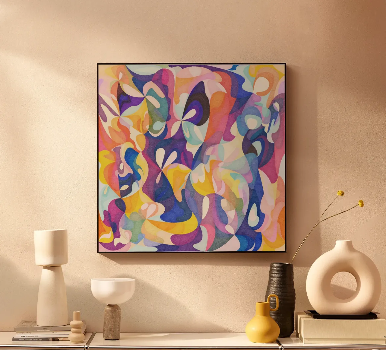 Move and Flow - Motif géométrique abstrait alu dibond de lovely lines