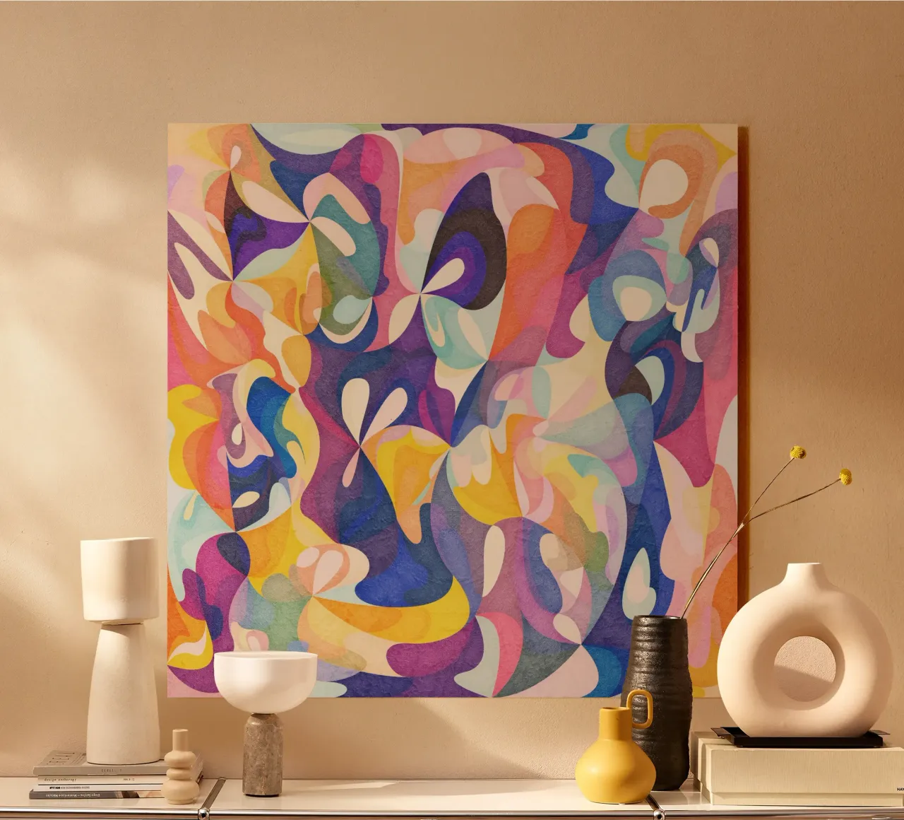 Move and Flow - Motif géométrique abstrait alu dibond de lovely lines