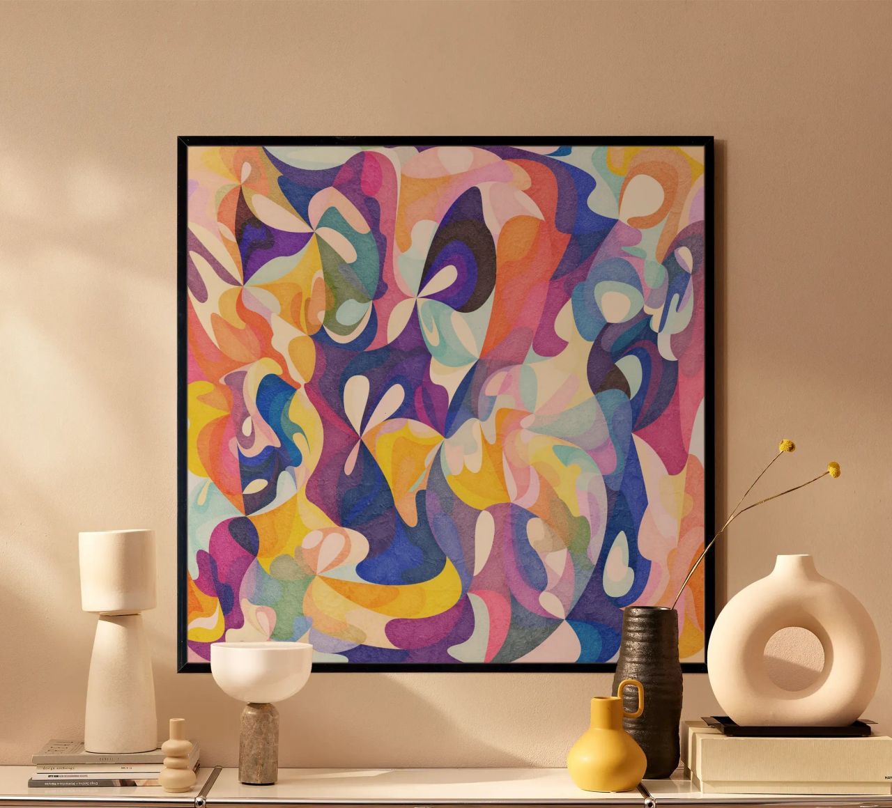 Move and Flow - Abstract Geometric Pattern poster by lovely lines