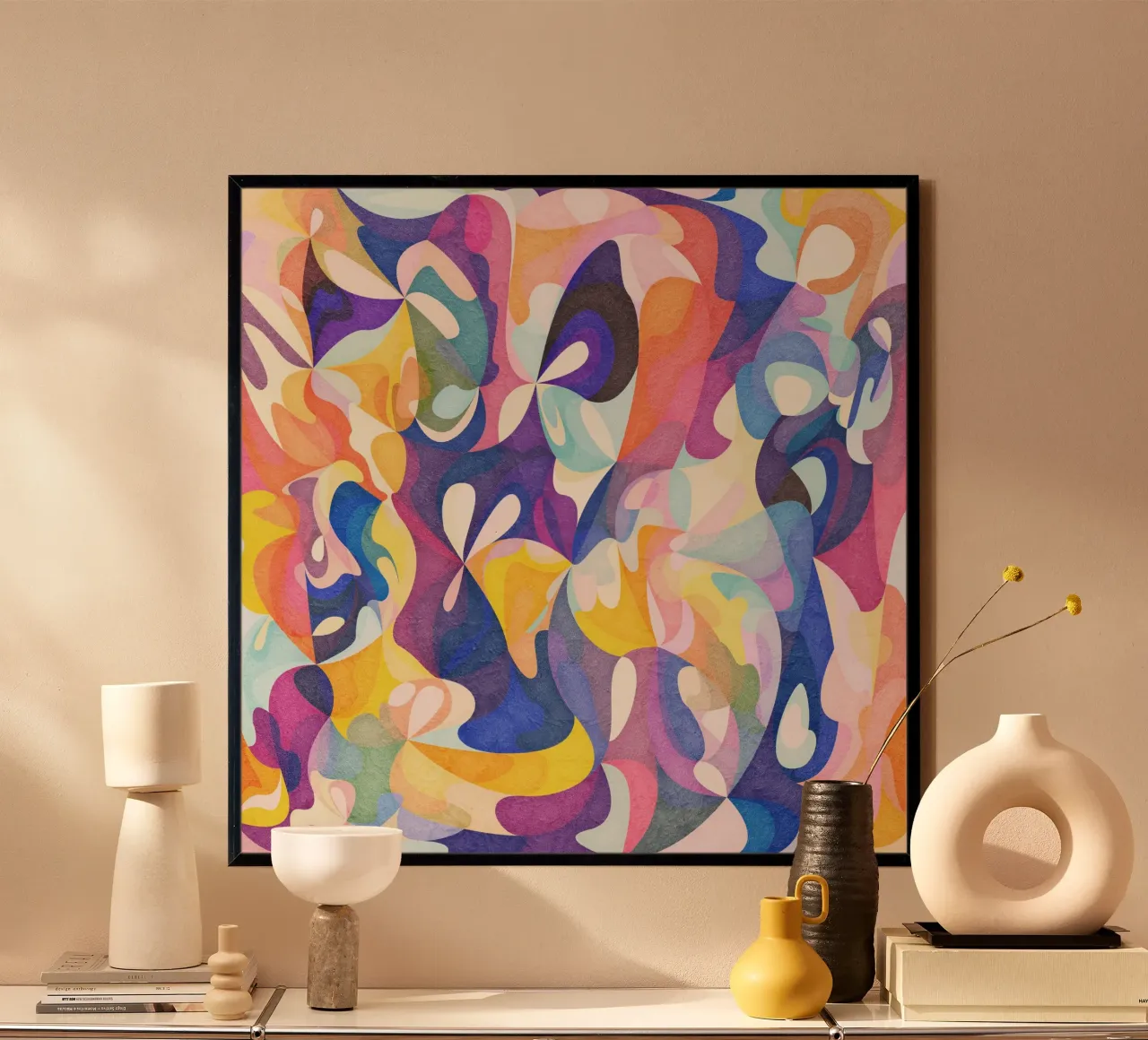 Move and Flow - Abstract Geometric Pattern hahnemühle by Abstract 888