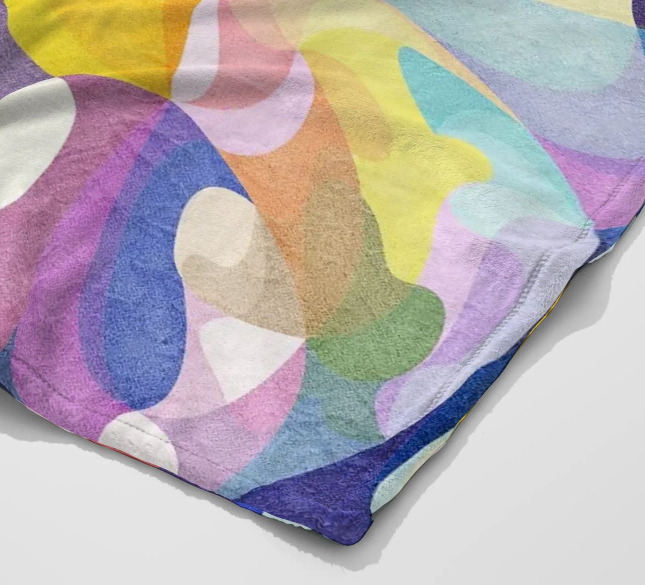 Move and Flow - Abstract Geometric Pattern fleece blanket by lovely lines
