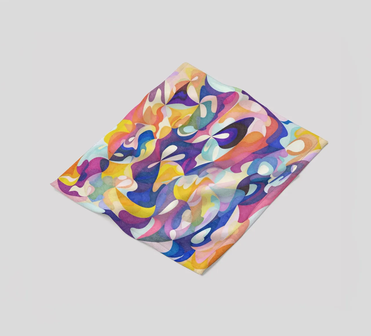 Move and Flow - Abstract Geometric Pattern fleece blanket by Abstract 888