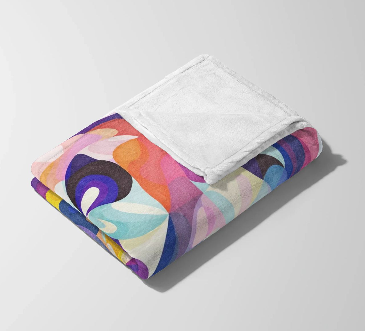 Move and Flow - Abstract Geometric Pattern fleece blanket by lovely lines