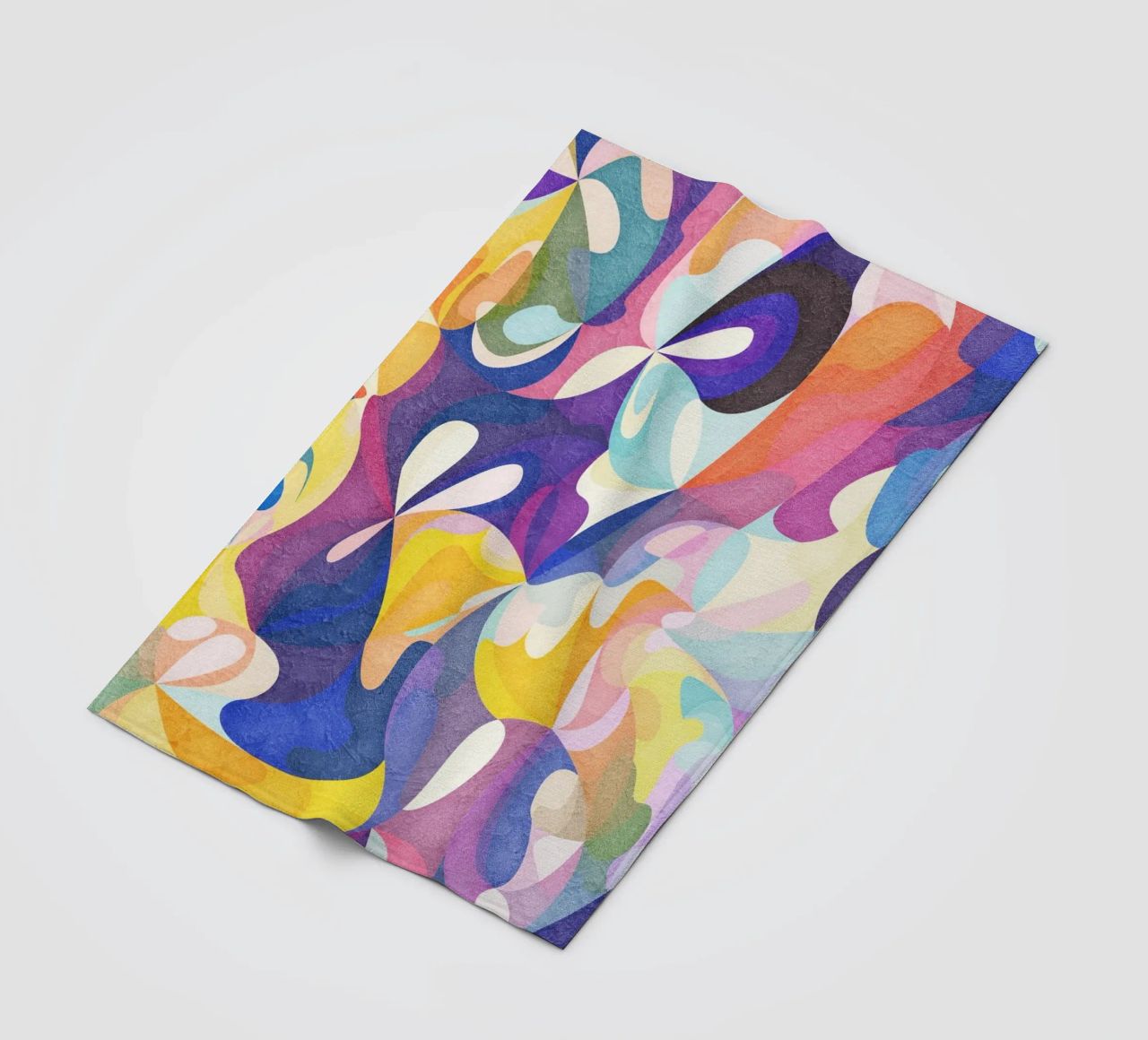Move and Flow - Abstract Geometric Pattern fleece blanket by lovely lines
