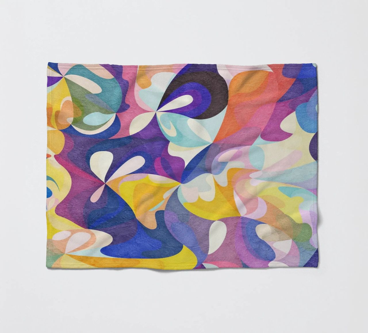 Move and Flow - Abstract Geometric Pattern fleece blanket by lovely lines