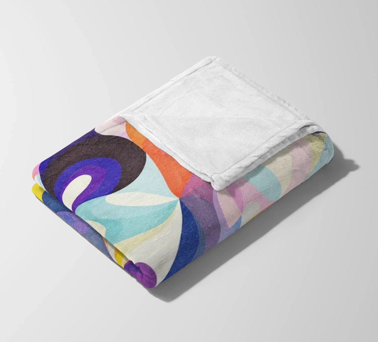 Move and Flow - Abstract Geometric Pattern fleece blanket by lovely lines