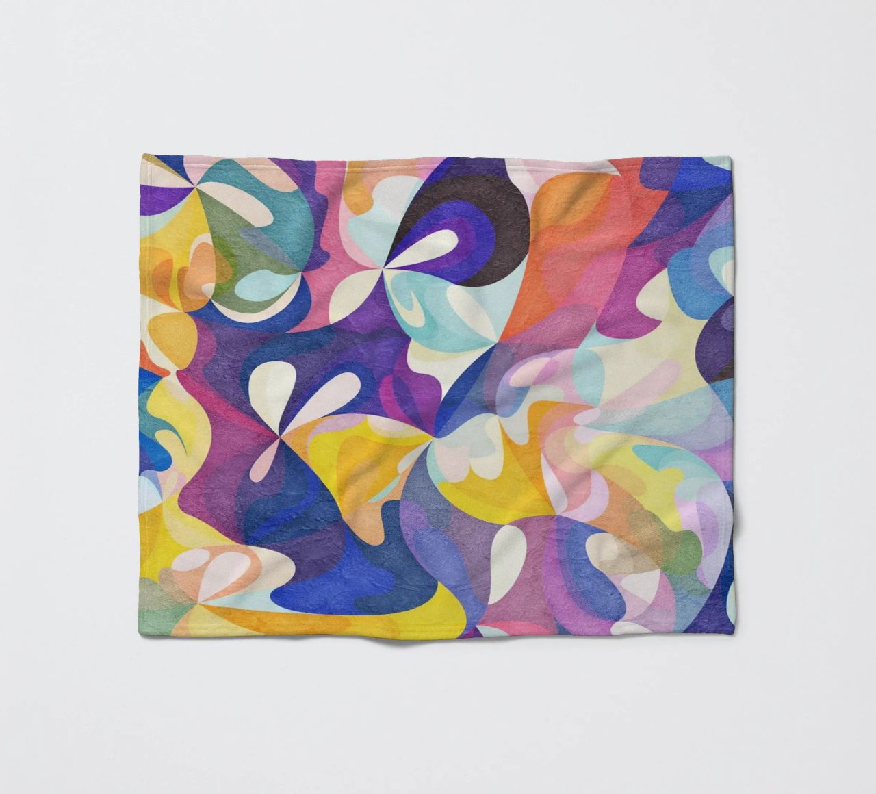 Move and Flow - Abstract Geometric Pattern fleece blanket by lovely lines