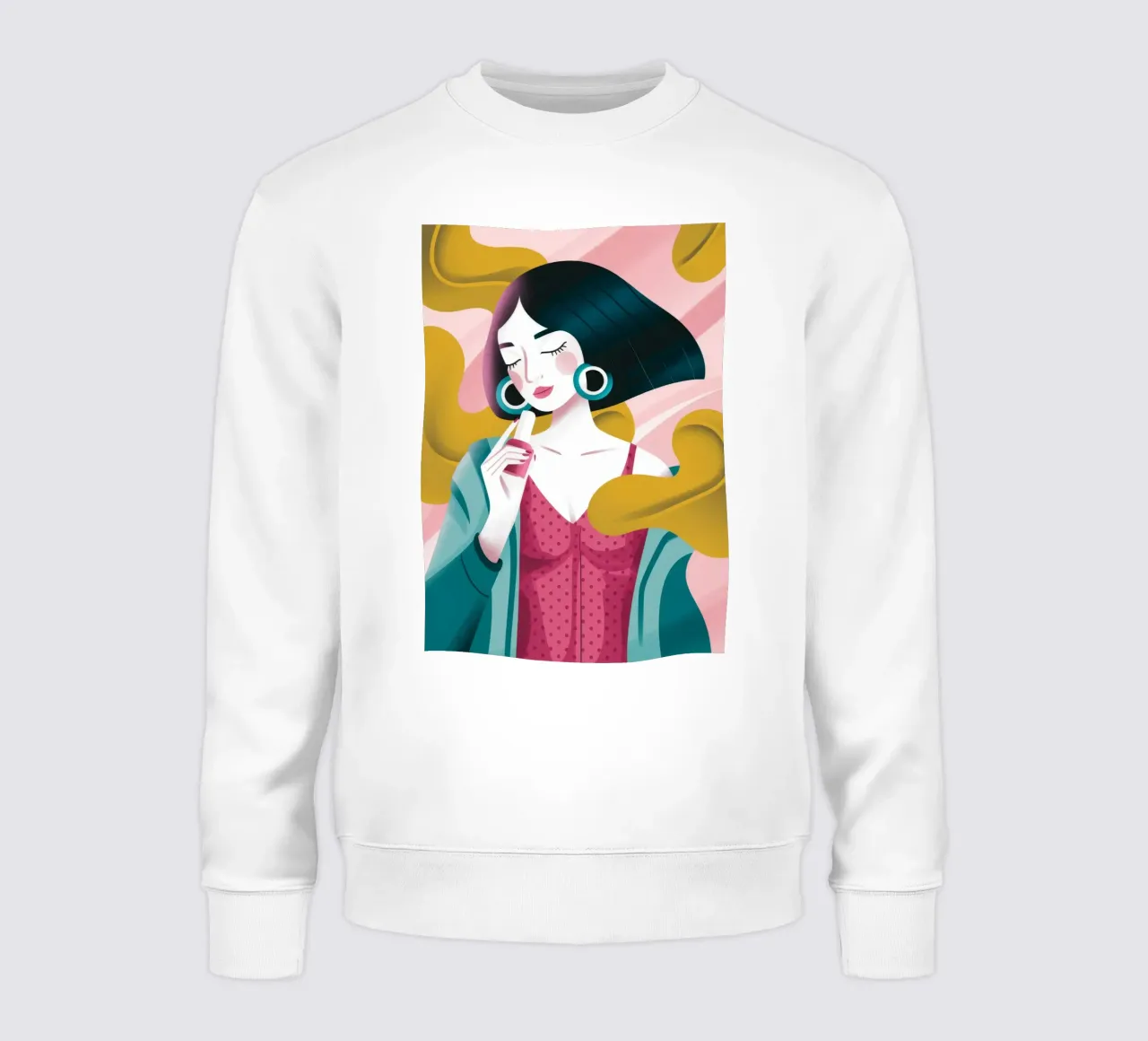 Contemplative Modern Muse sweatshirt by Nebula Verse
