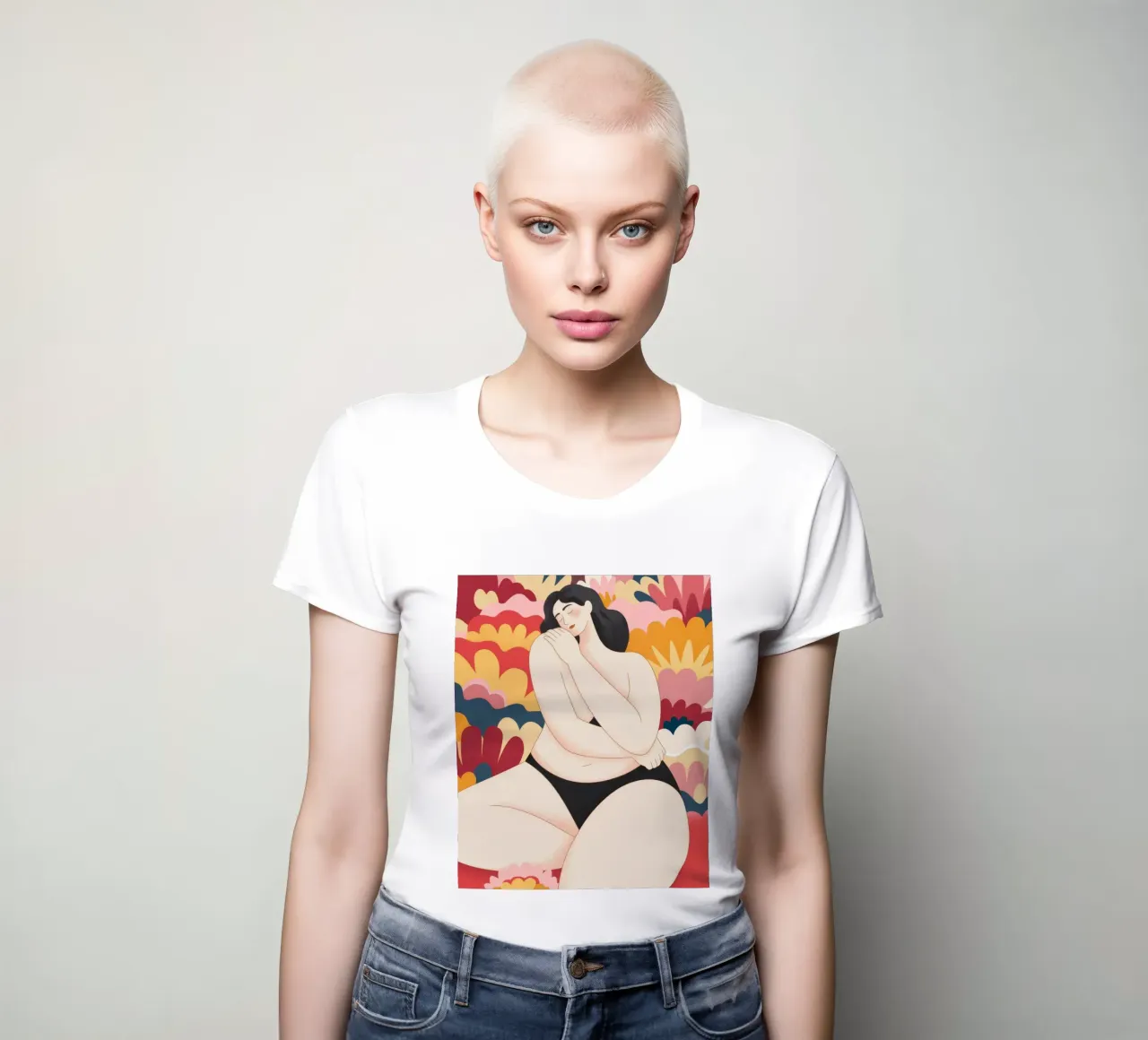 Curvy Confidence Umarmung Frauen T-Shirt von Nebula Verse