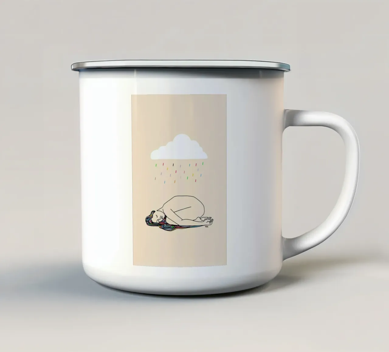 Rain over Me taza de esmalte de Ninhol
