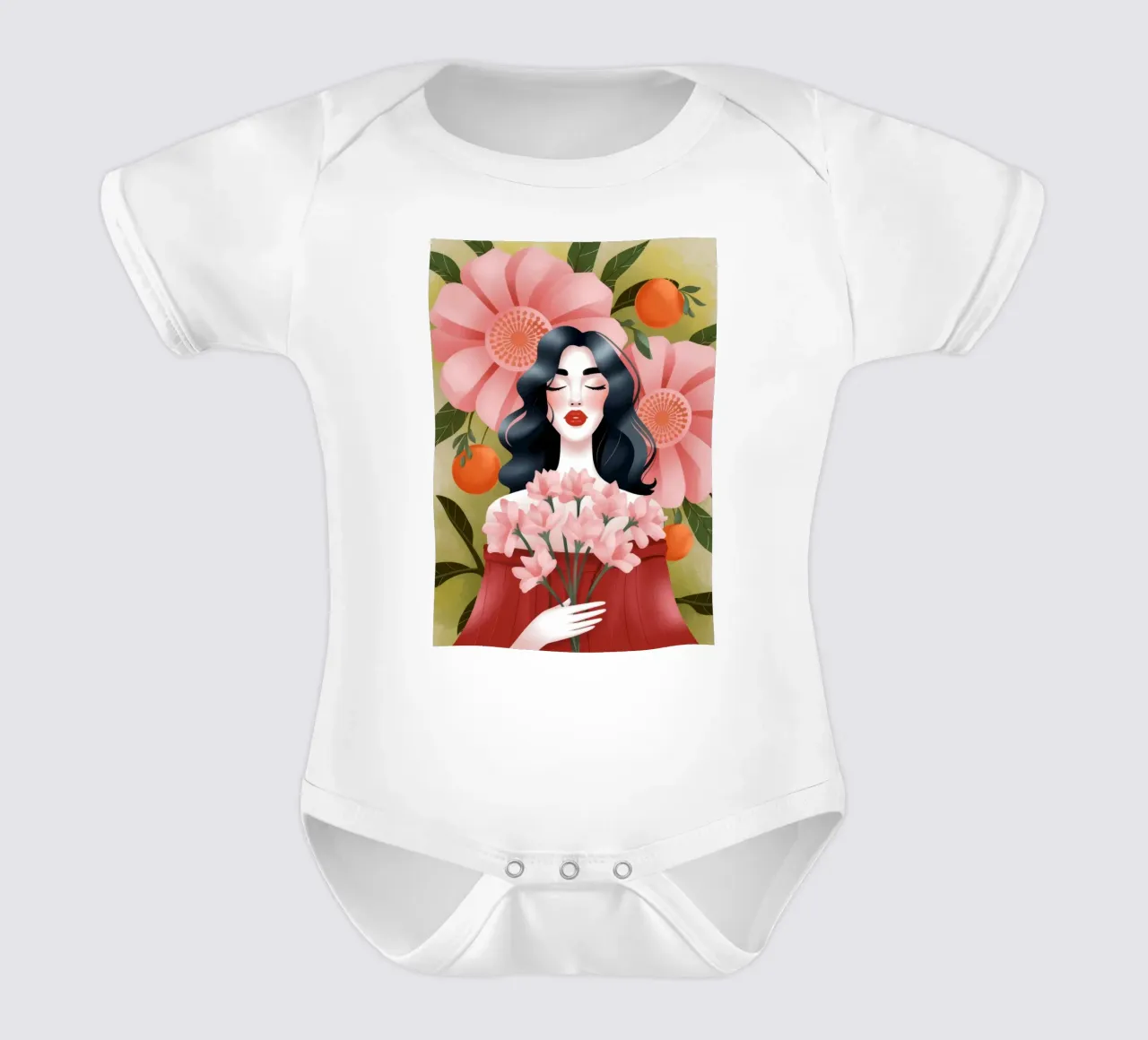 Étreinte de l'harmonie florale body bébé de Nebula Verse