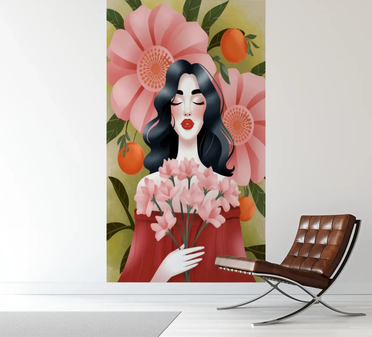 Floral Harmony Embrace photo wallpaper by Nebula Verse