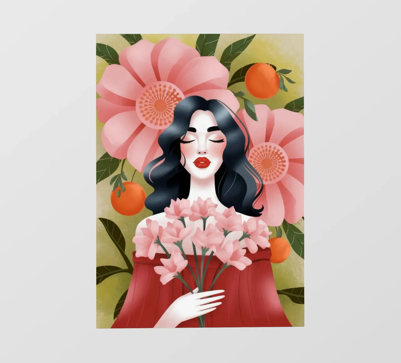 Floral Harmony Embrace photo wallpaper by Nebula Verse