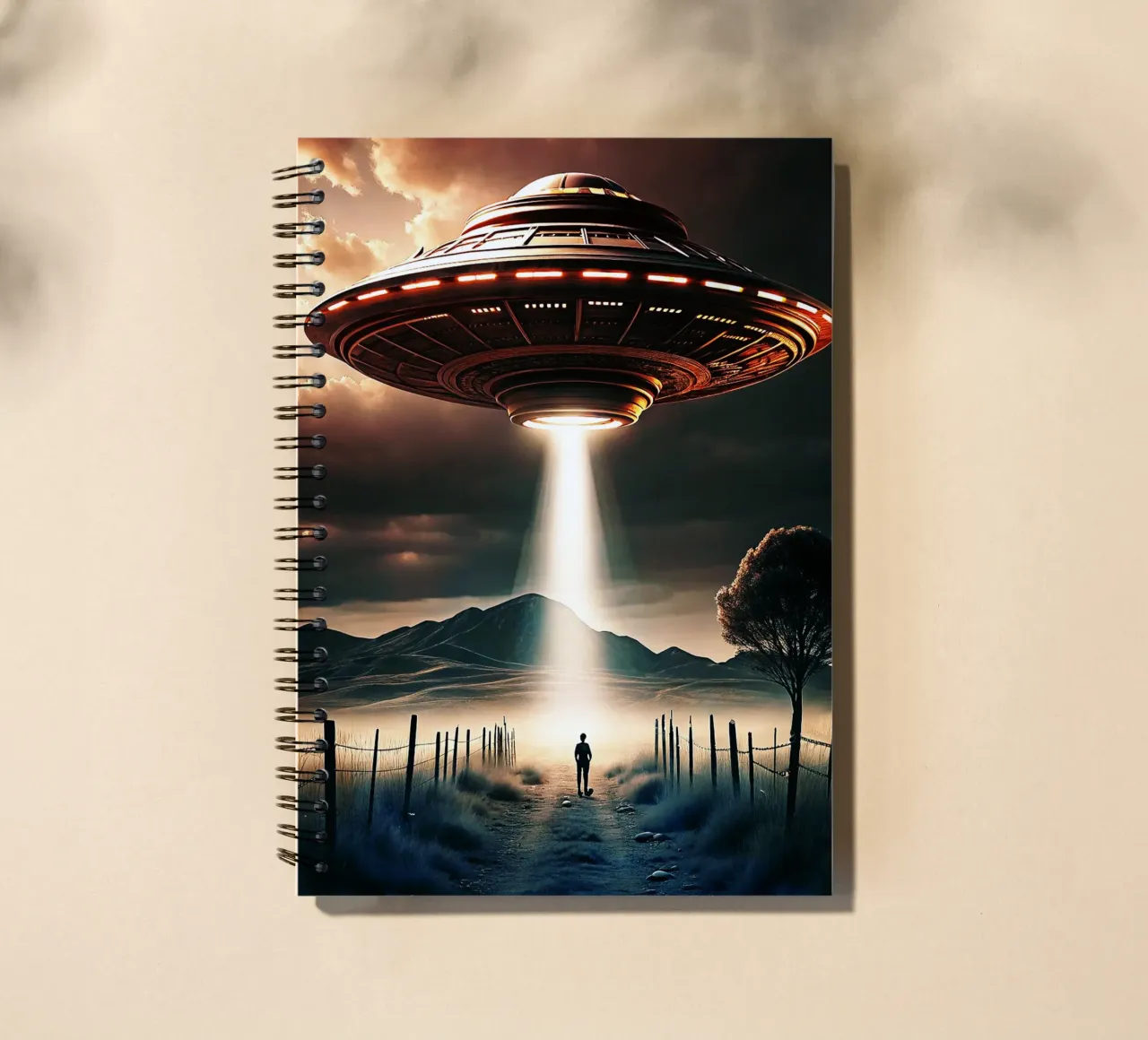 Mysterious UFO Art spiral notebook by rangginangs