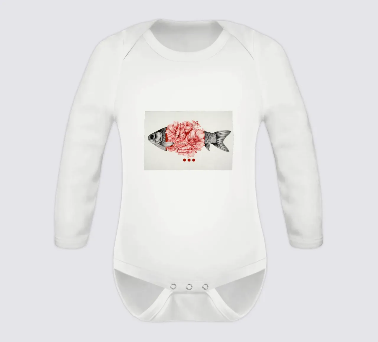 To Bloom Not Bleed 1 body neonato maniche lunghe da The White Deer