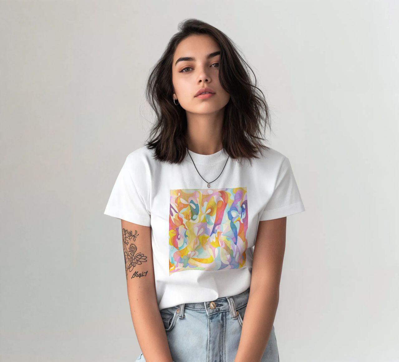 Move and Flow II - Abstract Geometric Pattern t-shirt by lovely lines