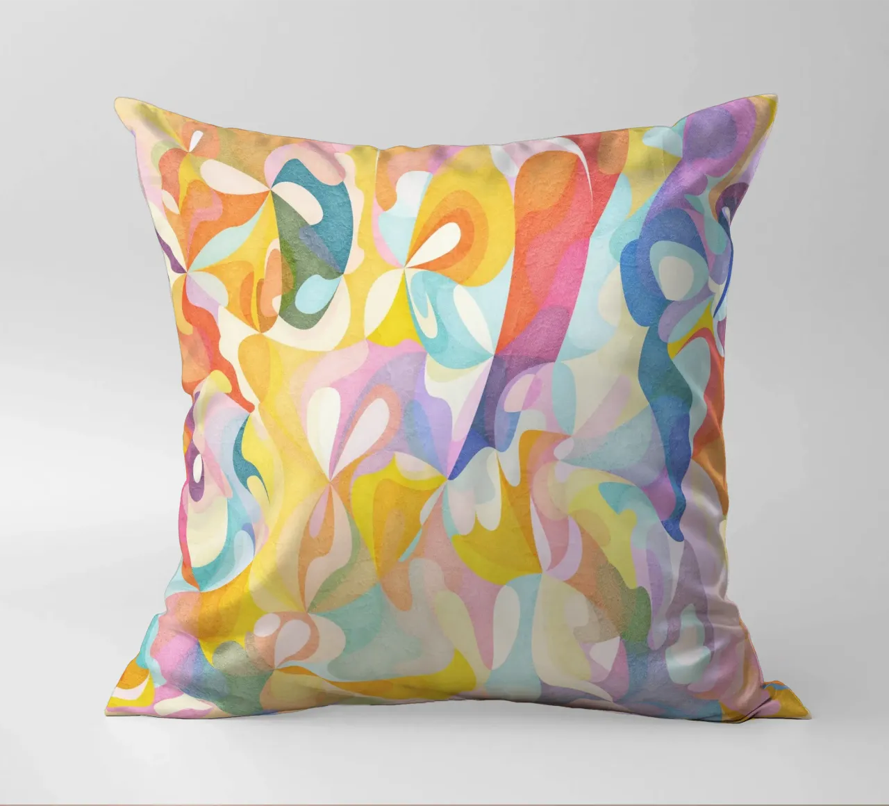 Move and Flow II - Abstract Geometric Pattern decorative cushion by Abstract 888