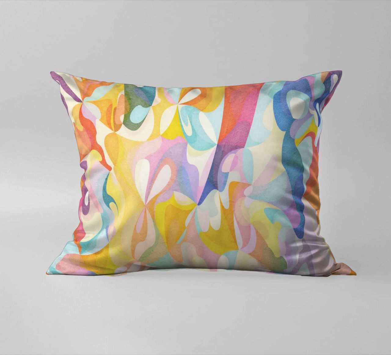 Move and Flow II - Abstract Geometric Pattern decorative cushion by lovely lines