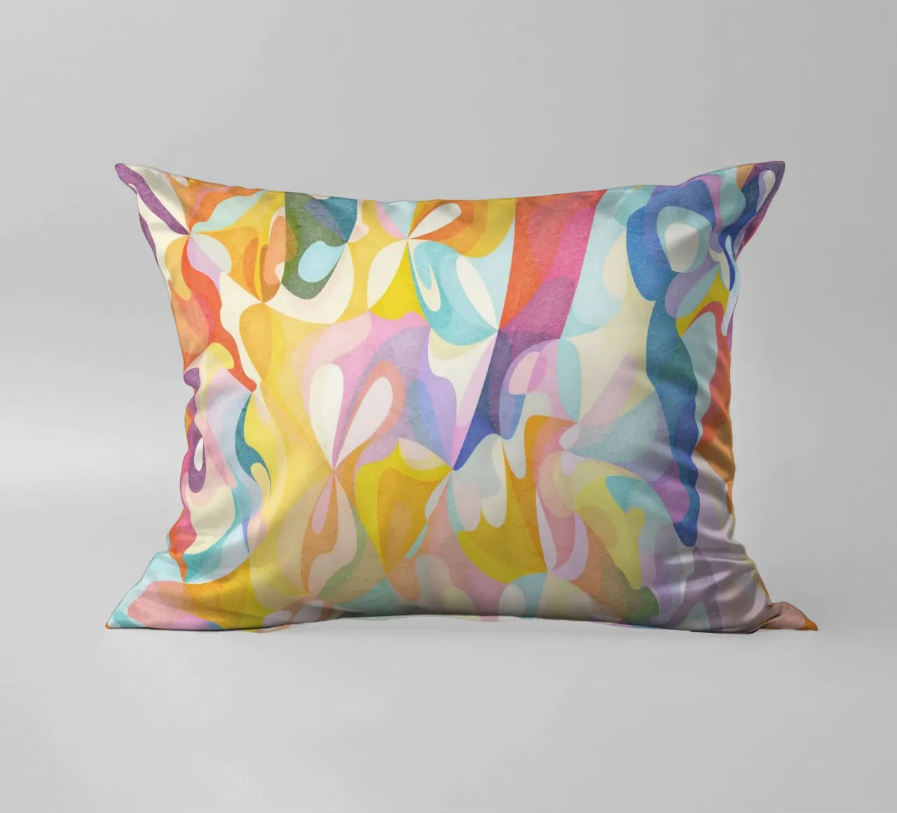Move and Flow II - Abstract Geometric Pattern decorative cushion by Abstract 888