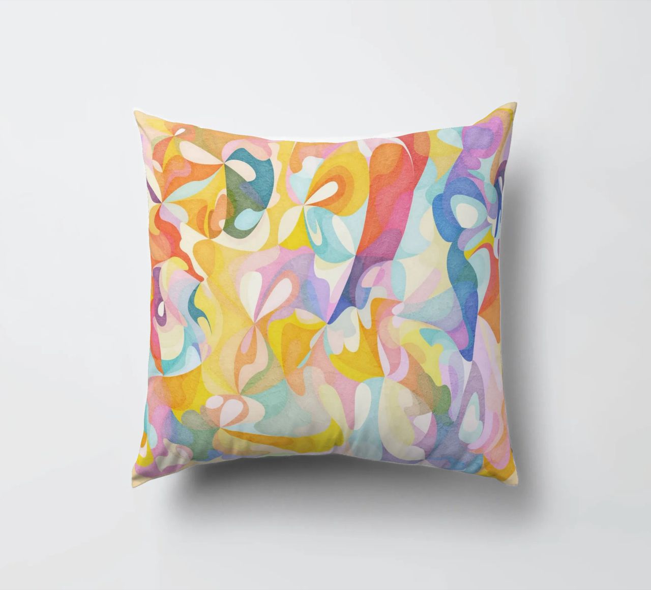 Move and Flow II - Abstract Geometric Pattern decorative cushion by lovely lines