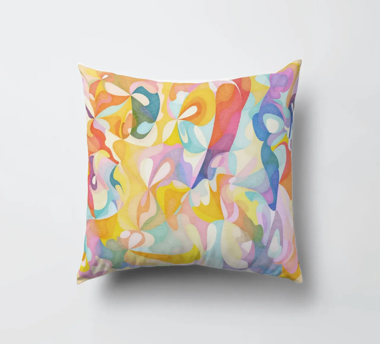 Move and Flow II - Abstract Geometric Pattern decorative cushion by Abstract 888
