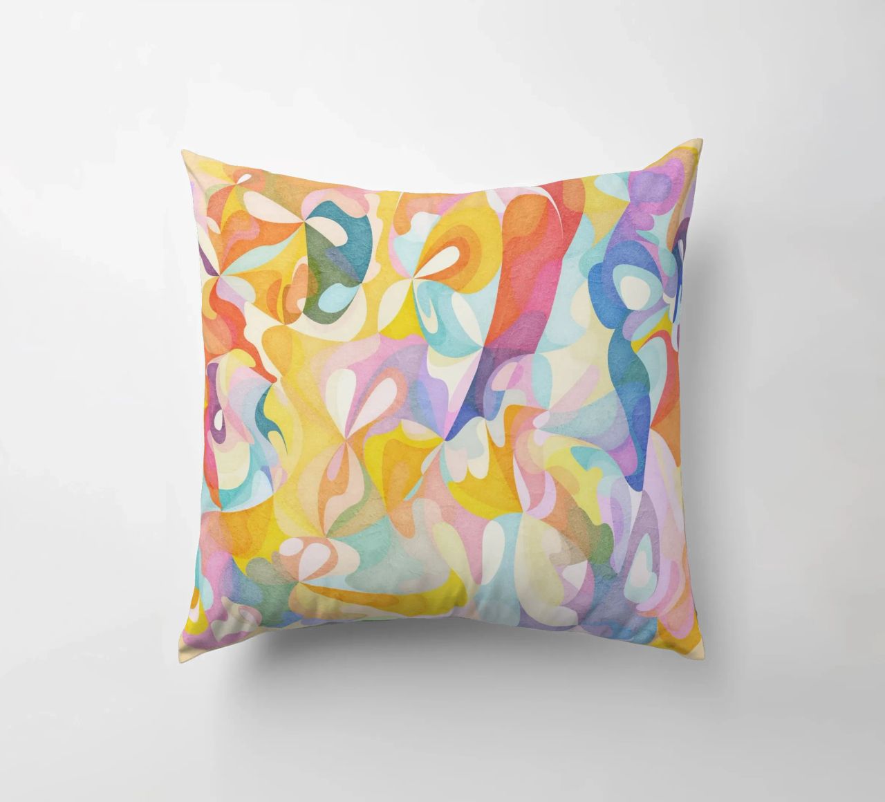 Move and Flow II - Abstract Geometric Pattern decorative cushion by lovely lines
