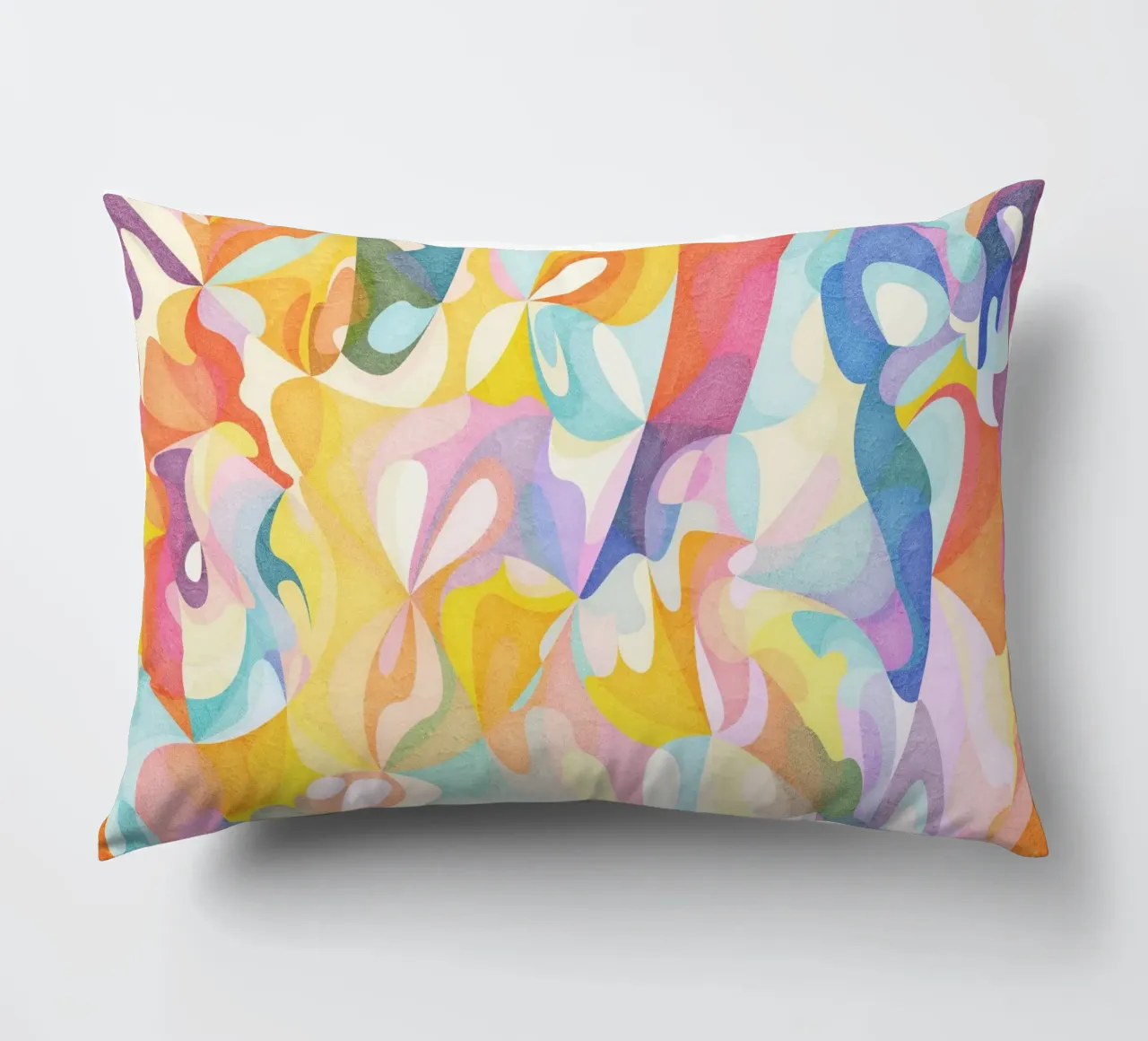 Move and Flow II - Abstract Geometric Pattern decorative cushion by Abstract 888