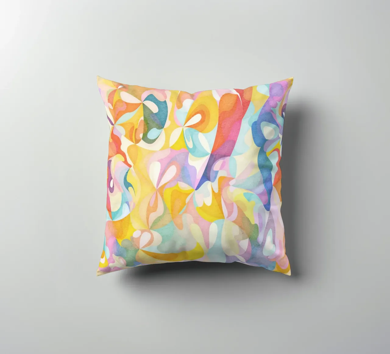 Move and Flow II - Abstract Geometric Pattern decorative cushion by Abstract 888