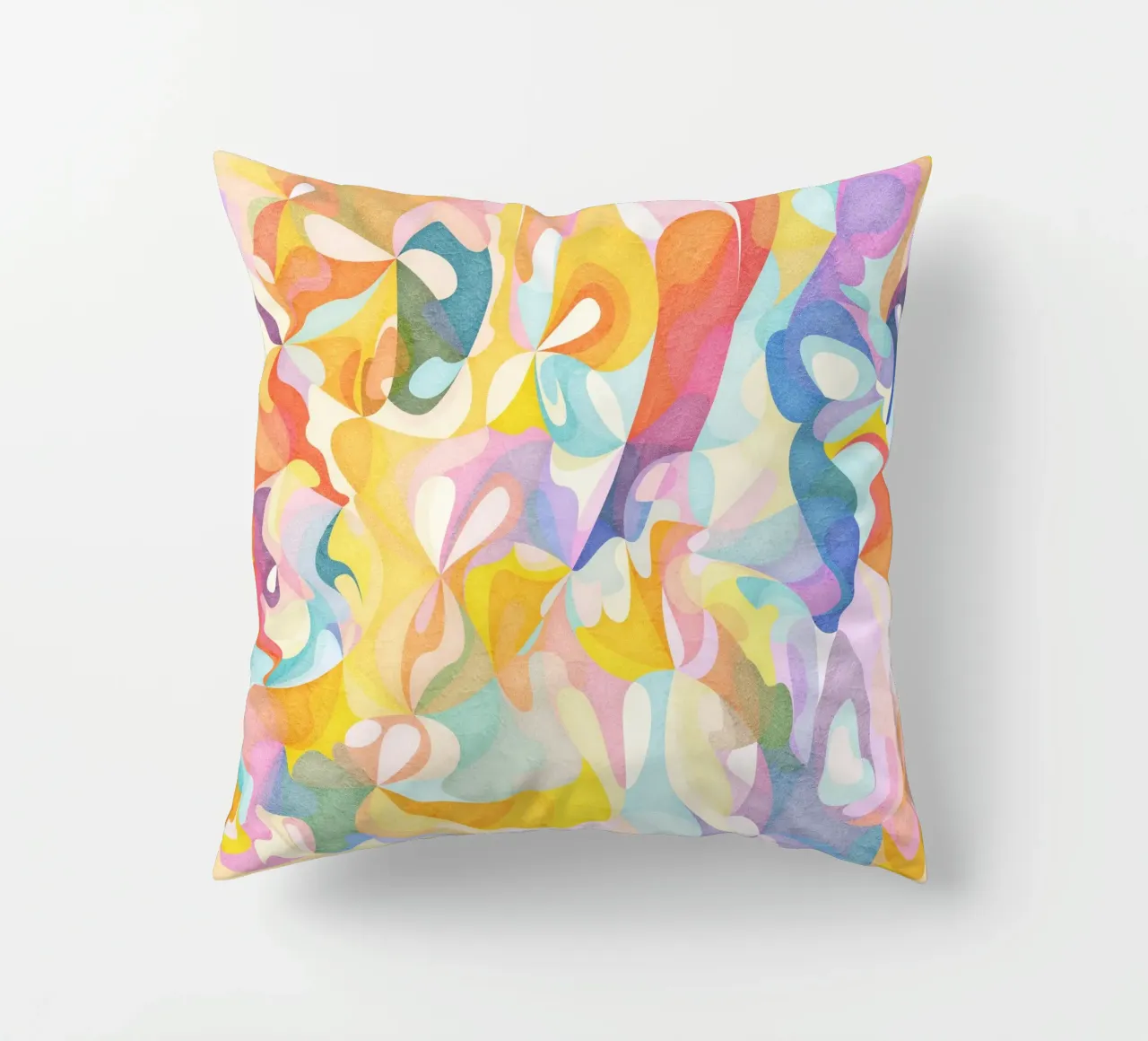 Move and Flow II - Abstract Geometric Pattern decorative cushion by Abstract 888