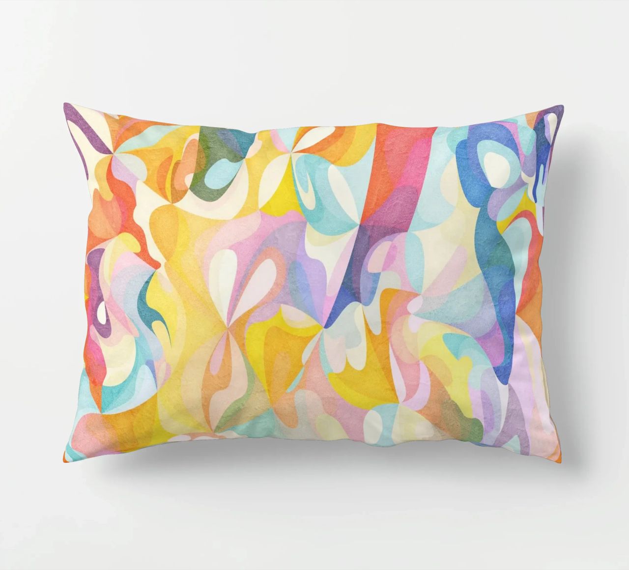 Move and Flow II - Abstract Geometric Pattern decorative cushion by lovely lines