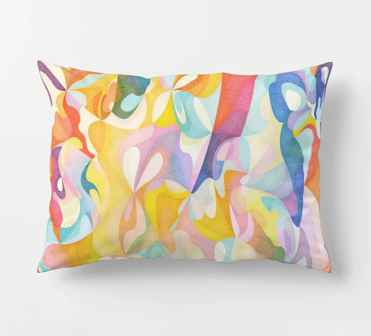 Move and Flow II - Abstract Geometric Pattern decorative cushion by Abstract 888